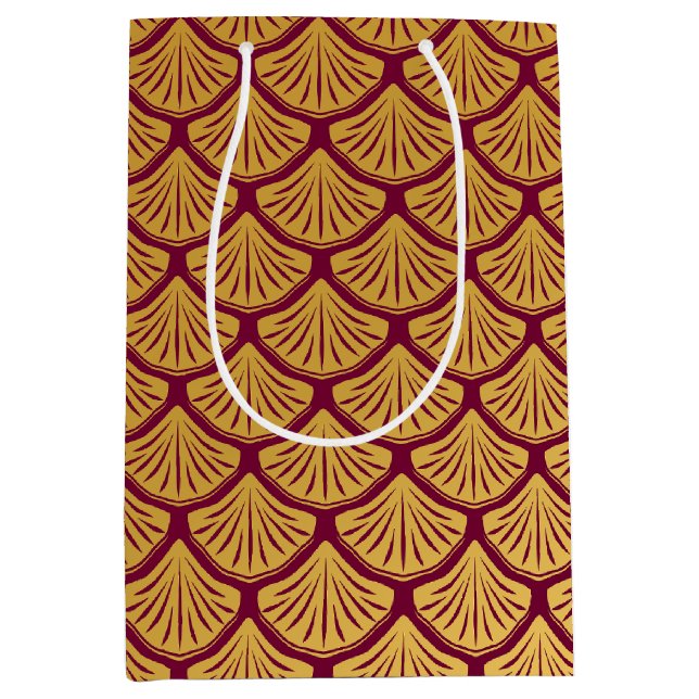 Art Deco Mermaid Scales - Magenta Medium Gift Bag (Front)