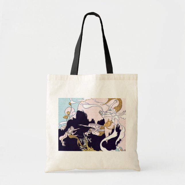 Art Deco Mermaids Tote Bag (Front)
