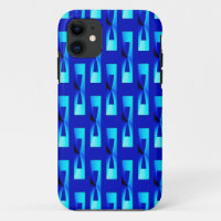 Art Deco Metallic Geometric - Cobalt Blue