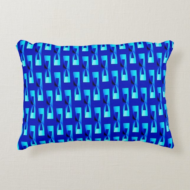 Art Deco Metallic Geometric - Cobalt Blue Decorative Cushion (Front)
