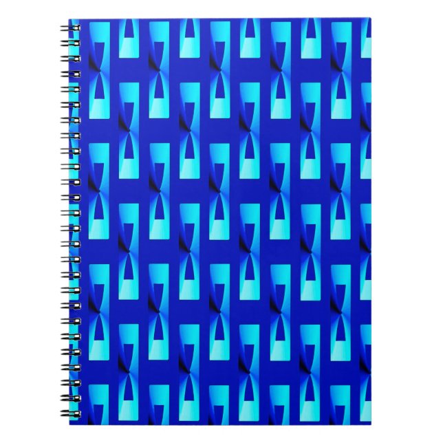 Art Deco Metallic Geometric - Cobalt Blue Notebook (Front)