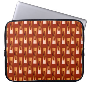 Art Deco Metallic Geometric - Copper and Rust Laptop Sleeve