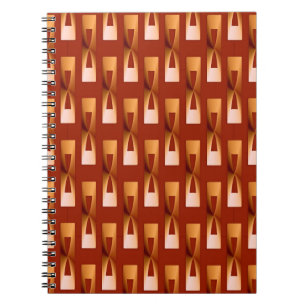 Art Deco Metallic Geometric - Copper and Rust Spiral Notebook