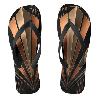 Art Deco Metallic Geometric Elegance Jandals
