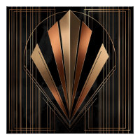 Art Deco Metallic Geometric Elegance