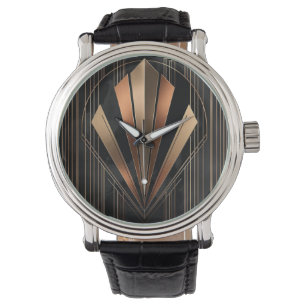 Art Deco Metallic Geometric Elegance Watch