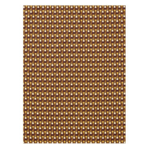 Art Deco Metallic Geometric - Gold and Chocolate Tablecloth