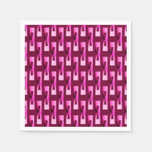 Art Deco Metallic Geometric - Orchid and Purple Napkin