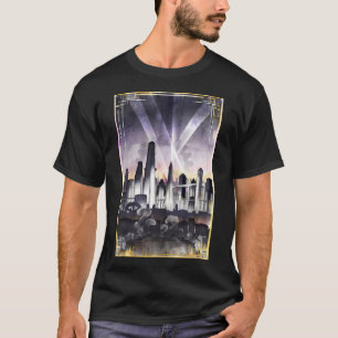 Art Deco Metropolis - Steampunk Vintage City Skyli T-Shirt