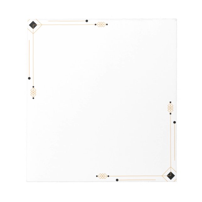 Art Deco Minimalist Notepad (Front)