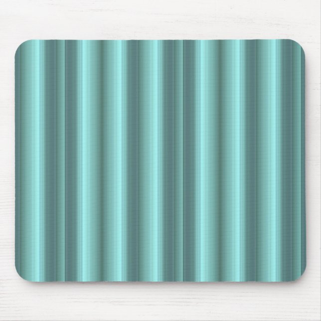 Art Deco mintgrüne Streifen Mouse Pad (Front)