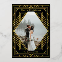 Art Deco Modern Christmas Design Holiday Card
