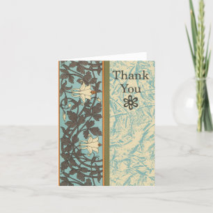 Art Deco Modern Floral Thank You Notes
