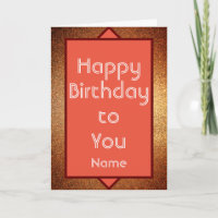 Art Deco Modern Gold Happy Birthday