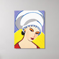 Art Deco Modern Lady in a Turban
