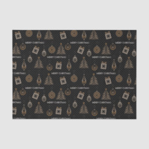 Art deco modern ornamental decor vintage black gol tissue paper