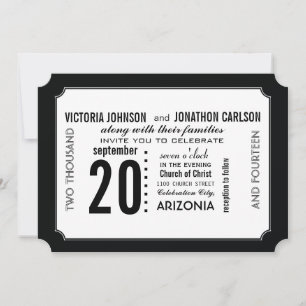 Art Deco Modern Wedding Invite