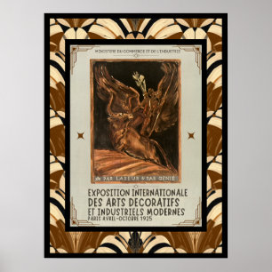 Art Deco Modified Antoine Bourdelle French Art Poster
