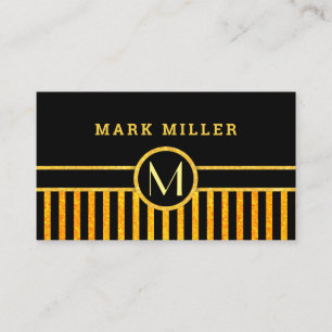 Art deco monogram business card