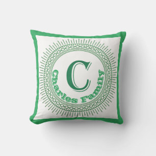 Art Deco Monogram "C" Customisable Cushion