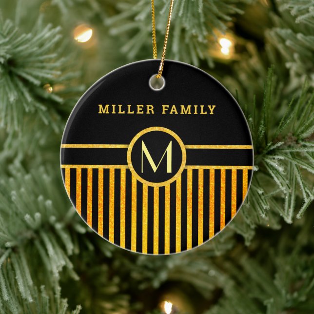 Art deco monogram ceramic tree decoration (Tree)
