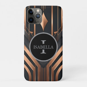 Art Deco Monogram Circle Name Design Case-Mate iPhone Case