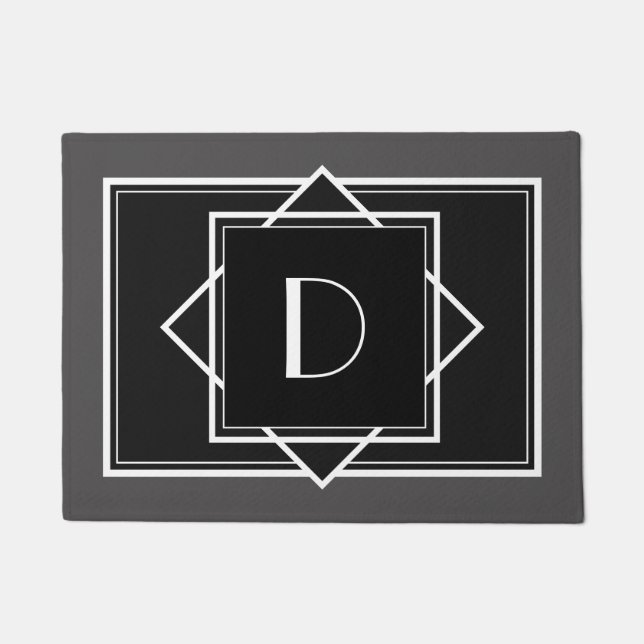 Art Deco Monogram Doormat (Front)