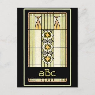 Art Deco Monogrammable Postcards