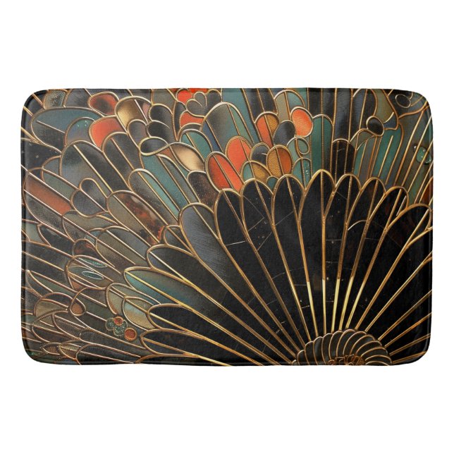 Art Deco Moody Fan Bath Mat (Front)