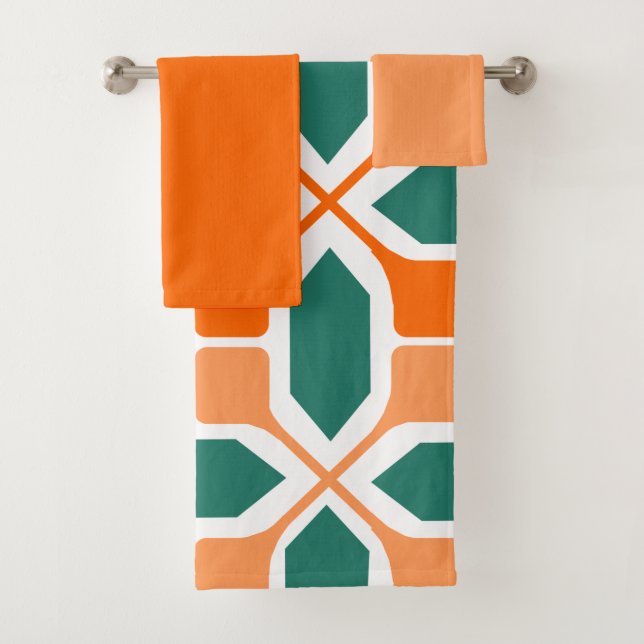 Art Deco Mosaic  Bath Towel Set (Insitu)