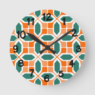 Art Deco Mosaic Round Clock