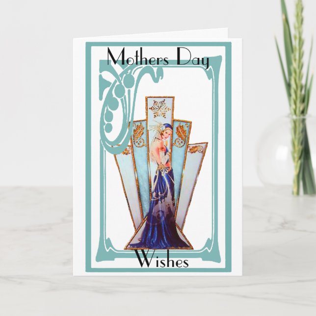 ART DECO MOTHERS DAY GREETING CARD (Front)