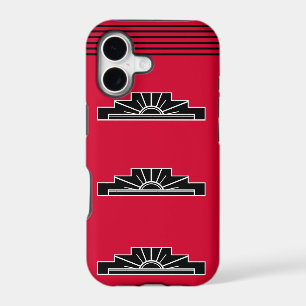 Art Deco Motif in B&W and Red Case-Mate iPhone Cas