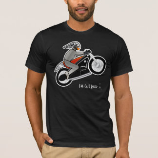 Art Deco Motorcycle with Winged-Helmet Rider T-Shirt