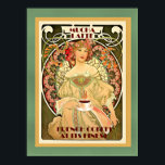 Art deco Mucha Latte vintage poster<br><div class="desc">Art deco Mucha Latte vintage poster</div>
