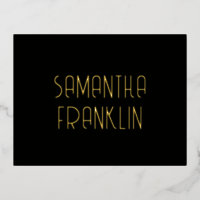 Art Deco Name Black Place Cards