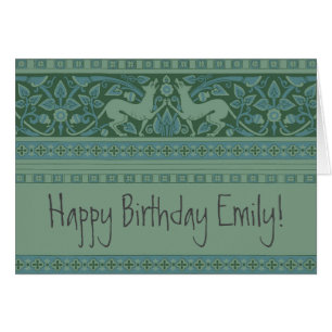 Art Deco Nouveau Dog Nature Animal Pattern