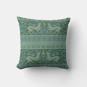 Art Deco Nouveau Dog Nature Animal Pattern Cushion