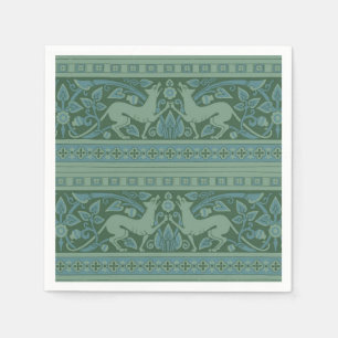 Art Deco Nouveau Dog Nature Animal Pattern Napkin