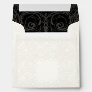 Art Deco Nouveau Gatsby Style Gold n Lace Look Envelope