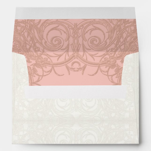 Art Deco Nouveau Gatsby Style Gold n Lace Look Envelopes (Back (Bottom))