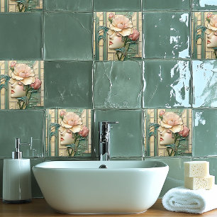 Art Deco Nouveau  Lovely Lady Tile