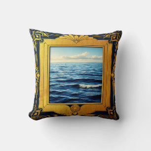 Art Deco Ocean Serenity Cushion