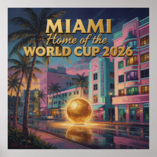  Art Deco Oil Painting World Cup 2026 Boulevard  Poster