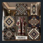 Art Deco Opulence Geometric Patterns I HER_XHU_001 Poster<br><div class="desc">Art Deco design elements, characterized by luxury and traditional geometric patterns displayed. Xhubleta is a handmade garment worn by highland women and girls in Northern Albania, can be like a photo gallery in interior aesthetics advertised with photos. 8k, photorealistic, architectural photography, interior design magazine style, unrealistic rendering with engine 5...</div>