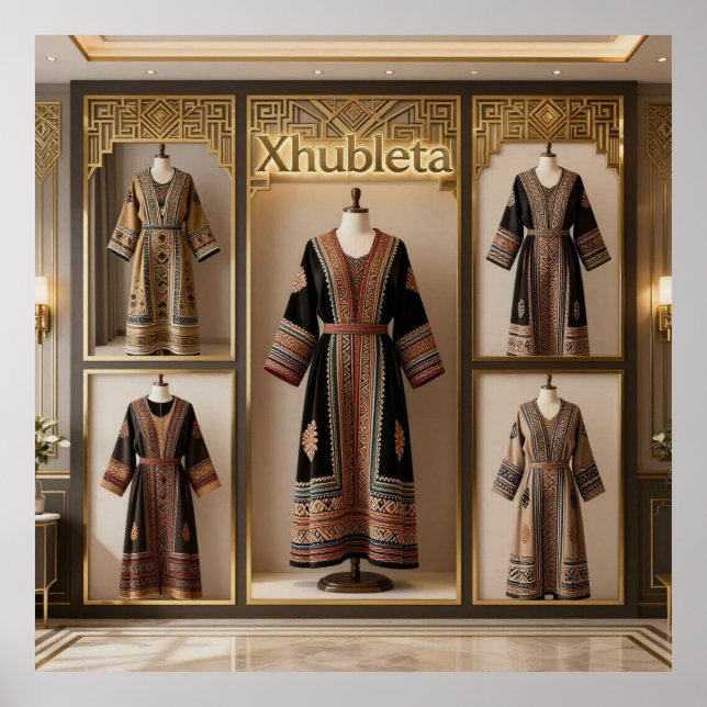 Art Deco Opulence GeometricPatternsVIIIHER_XHU_001 Poster (Front)