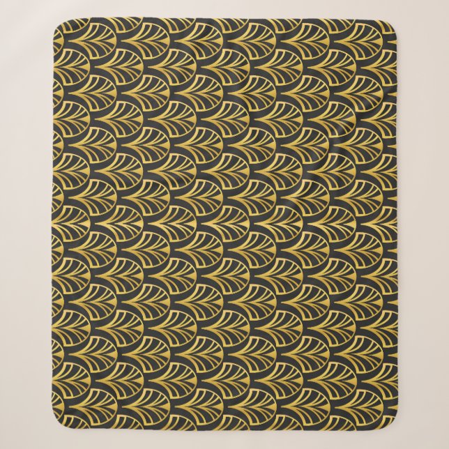 Art Deco: Oriental Luxury Pattern. Sherpa Blanket (Front)