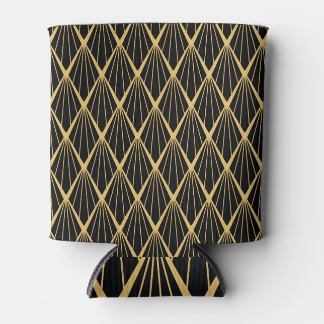Art Deco Ornament Seamless Pattern Can Cooler (Front)