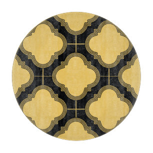 Art deco: ornamental seamless elegance. cutting board