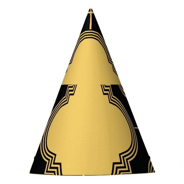 Art deco: ornamental seamless elegance. party hat (Front)